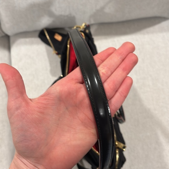 Black Nylon MZ Wallace Bag with Leather detail! Red lining! - Picture 8 of 8